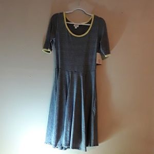 LuLaRoe Julia Size M Gray